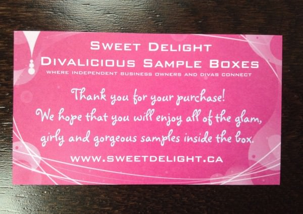 Sweet Delight Divalicious Sample Box
