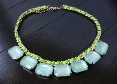 Mint Green Gem Necklace (Myntbox - June Review)