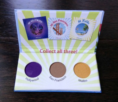 BH Cosmetics California Collection Eyeshadow Sample (ipsy Glam Bag – July Review)