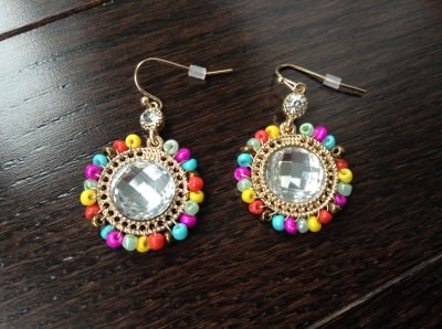 Round Beaded Earrings