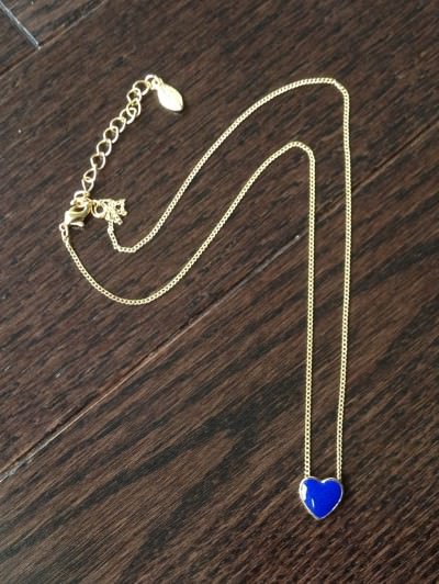 Blue Heart Necklace