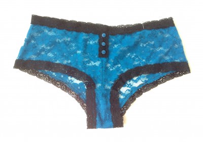 Rene Rofe - Blue & Black Lace Boy Short Rene Rofe - Blue & Black Lace Boy Short