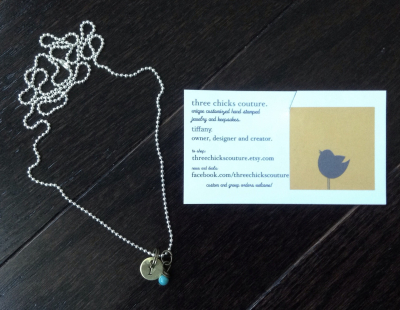 Three Chicks Couture - Customized Hand Stamped Necklace Three Chicks Couture - Customized Hand Stamped Necklace