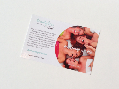 Beauty Box 5  “Prep, Primp, Sparkle”