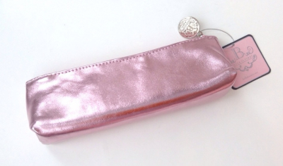 Bella Beauty Small Metallic Cosmetic Bag (Pink Shimmer)