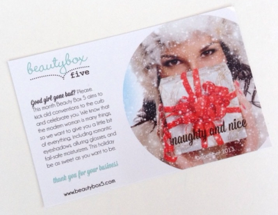 Beauty Box 5 Review - December 2013