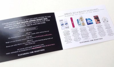 ELLE Canada Beauty Box Spring 2014 Review