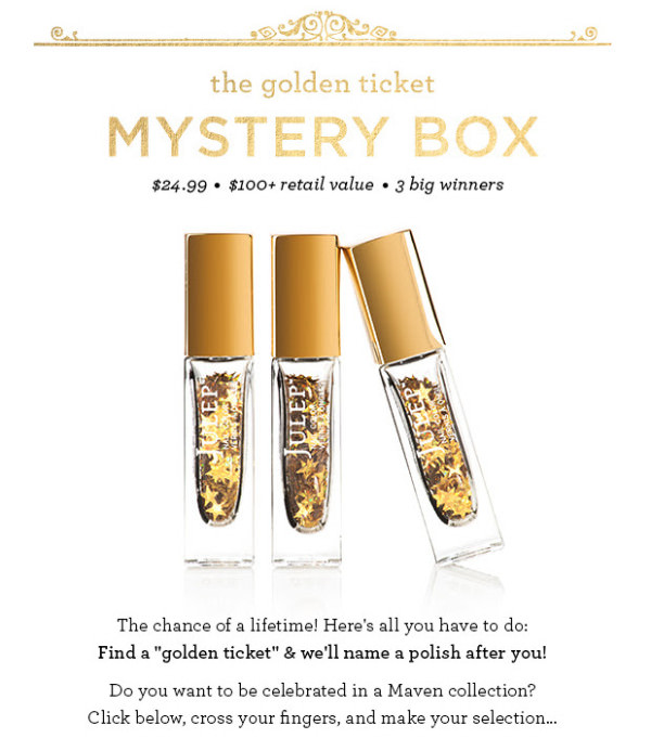 Julep Golden Ticket Mystery Box + Coupon Code!