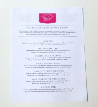 PashPack Review – Adult Subscription Box + Coupon Code – August 2014