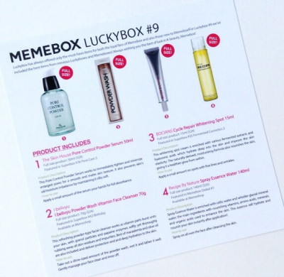 Memebox Luckybox #9 Review + Promo Codes