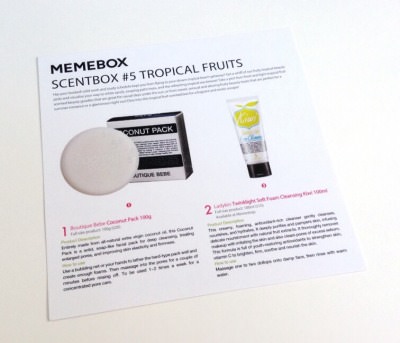 Memebox Scentbox #5 Tropical Fruits Review + Promo Codes