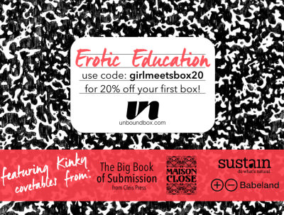 Unbound Box Review – Adult Subscription Box + Coupon Code – September 2014