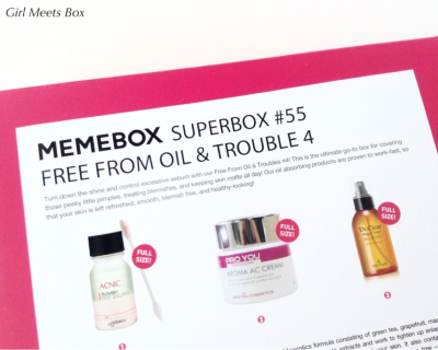 Memebox Free From Oil & Trouble 4 Review + Promo Codes