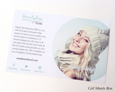 Beauty Box 5 Review + Coupon Code – December 2014