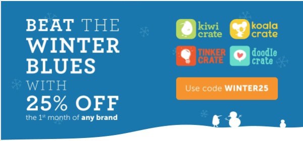 Kiwi Crate 25% Off First Month of Any Brand Box!
