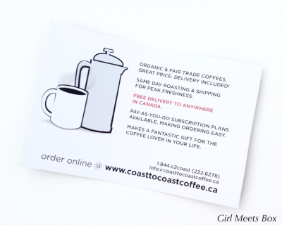 Coast To Coast Coffee Review + Coupon Code – January 2015