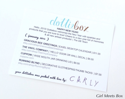 Dottiebox Review – January 2015