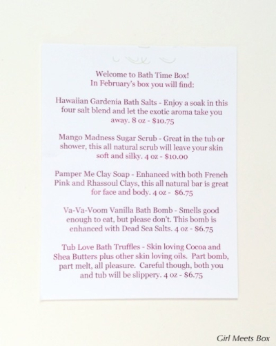 Bath Time Box Review + Coupon Code – February 2015