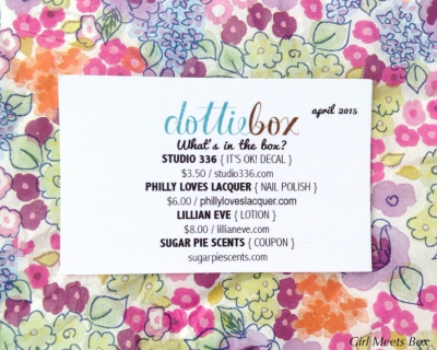 Dottiebox Mini Review – April 2015