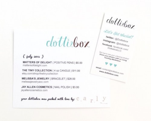 Dottiebox Review – July 2015