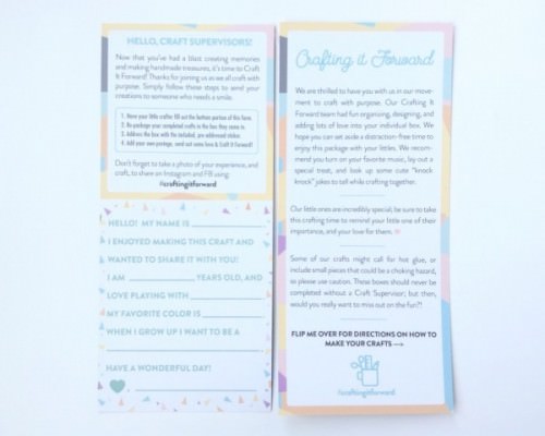 Crafting It Forward Review – July 2015