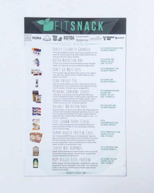 Fit Snack Review – August 2015