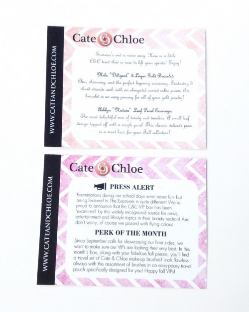 Cate & Chloe VIP Review + Coupon Code – September 2015