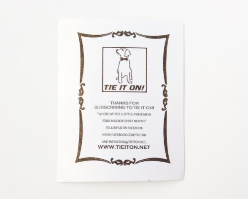 Tie It On! Review – December 2015