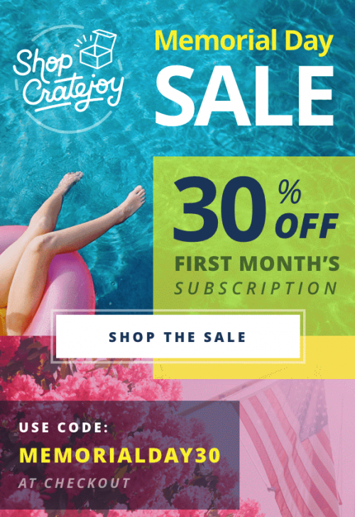 Cratejoy Memorial Day Sale – 30% Off Your First Month!