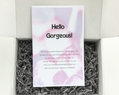 Benevolent Beauty Box Review + Coupon Code – April 2016