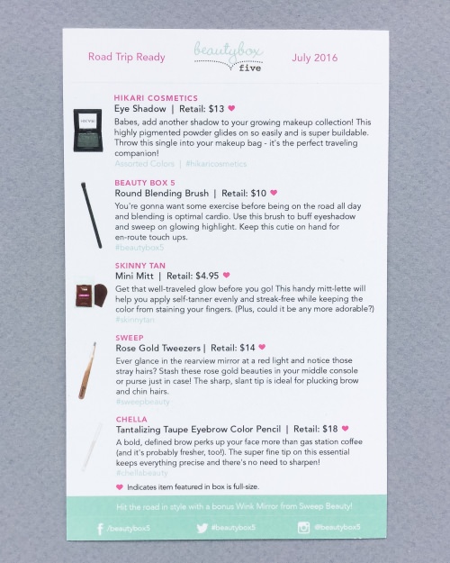 Beauty Box 5 Review – July 2016
