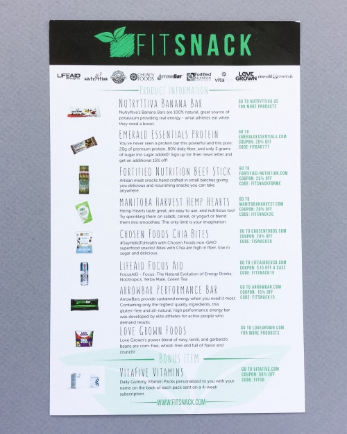 Fit Snack Review + 50% Off First Month – July 2016
