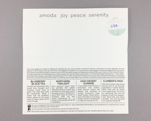Amoda Tea Review + Coupon Code – August 2016