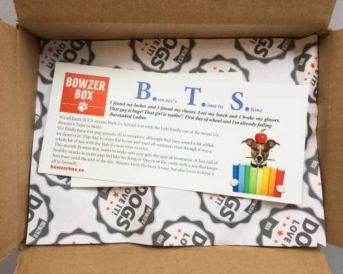 Bowzer Box Review + Discount Code – September 2016