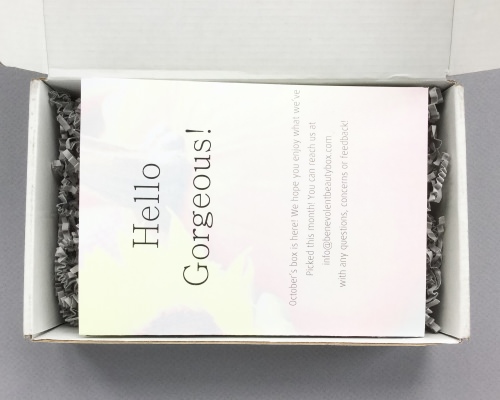 Benevolent Beauty Box Review + Coupon Code – October 2016