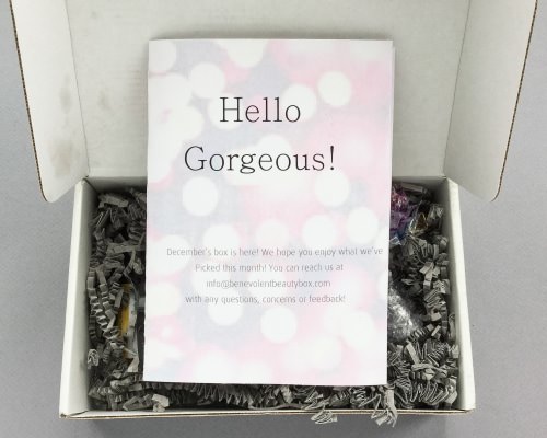 Benevolent Beauty Box Review + Coupon Code – December 2016