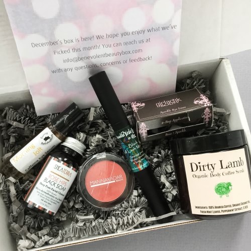 Benevolent Beauty Box Review + Coupon Code – December 2016