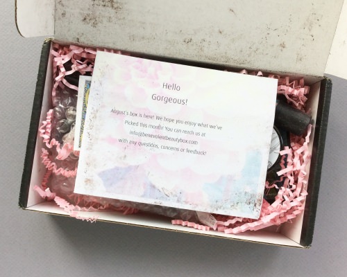Benevolent Beauty Box Review + Coupon Code – August 2017
