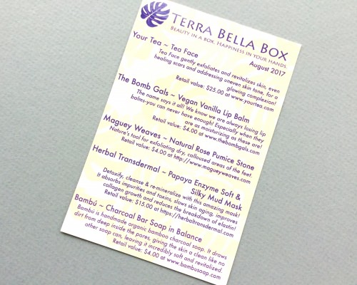 Terra Bella Box Review + Coupon Code – August 2017