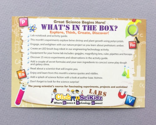 Club SciKidz Labs Subscription Box Review + Promo Code – March 2018