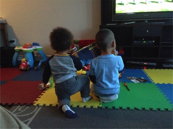 Having a snack… watching some TV