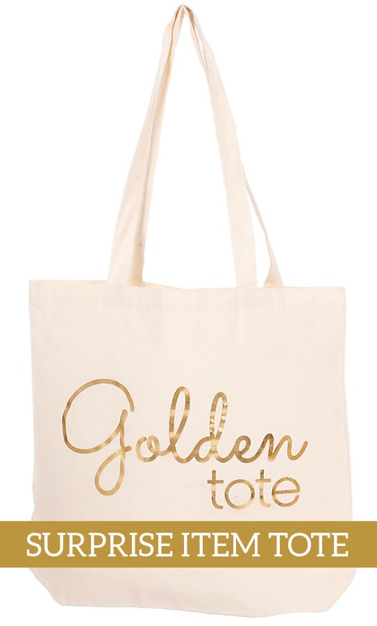 Golden Tote – The Surprise Item Tote Available Now!